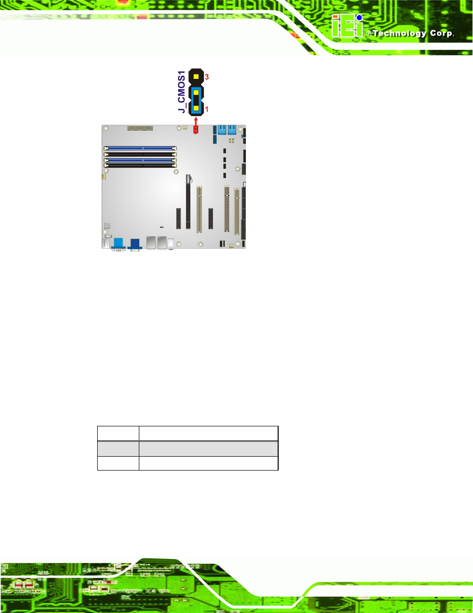 3 wake-on lan jumper, Figure 4-9: clear bios jumper location, Table 4-4: wake-on lan connector pinouts | IEI Integration IMBA-Q670 v1.02 User Manual | Page 75 / 205