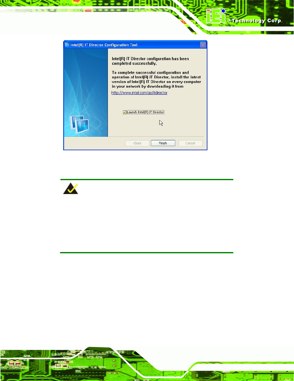 Figure 6-39: it director configuration complete | IEI Integration IMBA-Q670 v2.01 User Manual | Page 159 / 219