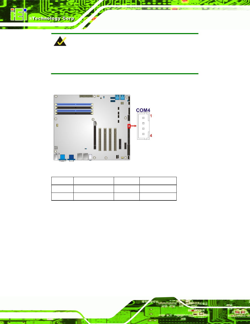 20 serial port connectors, rs-232, Table 3-16: rs-422/485connector pinouts, Figure 3-20: rs-422/485 connector location | IEI Integration IMBA-Q670 v2.01 User Manual | Page 52 / 219