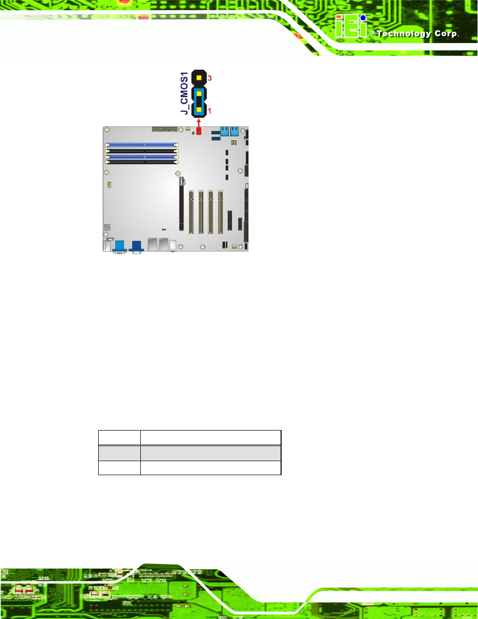 3 wake-on lan jumper, Figure 4-9: clear bios jumper location, Table 4-4: wake-on lan connector pinouts | IEI Integration IMBA-Q670 v2.01 User Manual | Page 75 / 219