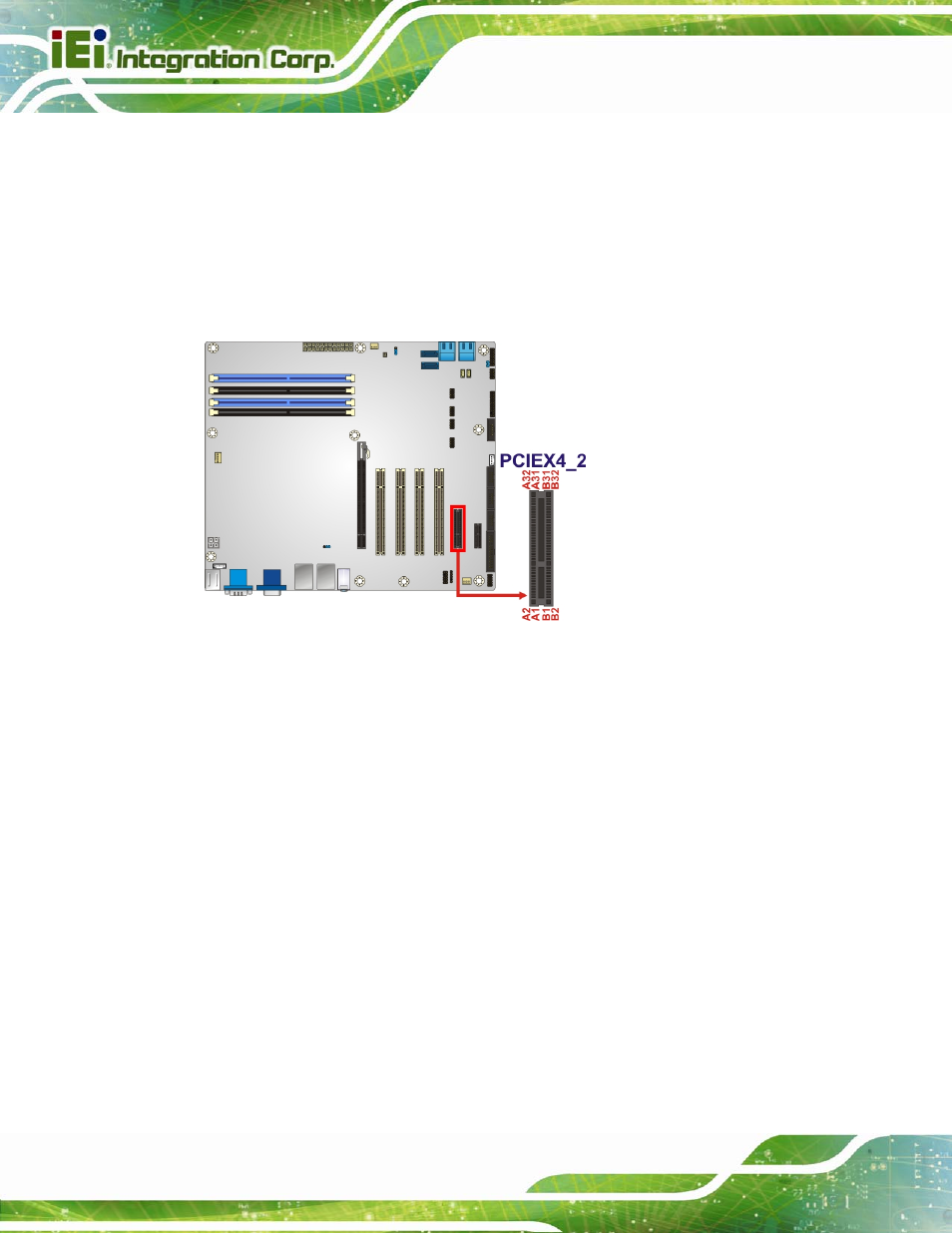 15 pcie x4 slot, 16 pcie x16 slot, Figure 3-16: pcie x4 slot location | IEI Integration IMBA-Q670 v3.01 User Manual | Page 50 / 222
