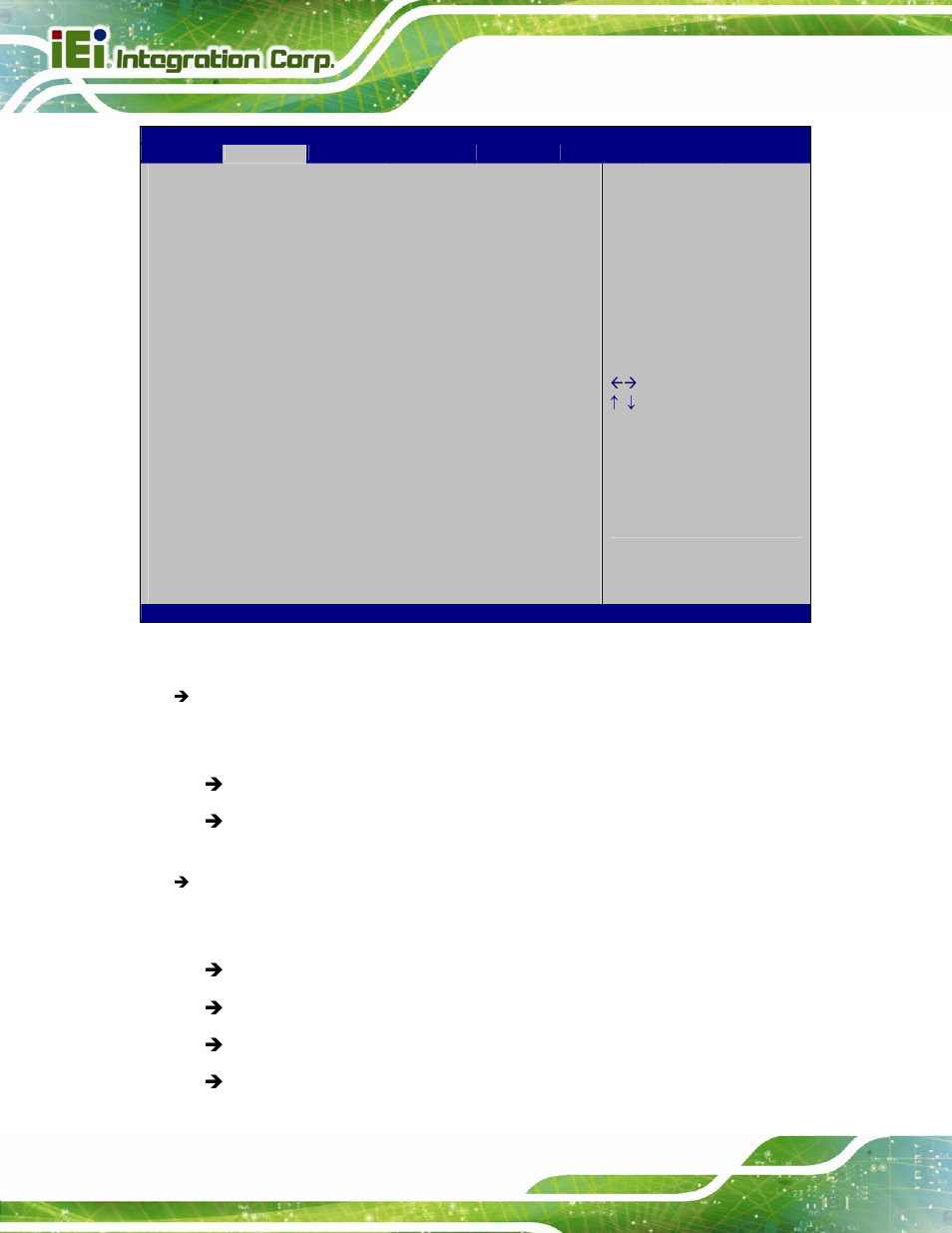 Bios menu 15: serial port console redirection | IEI Integration IMBA-H610 User Manual | Page 105 / 193
