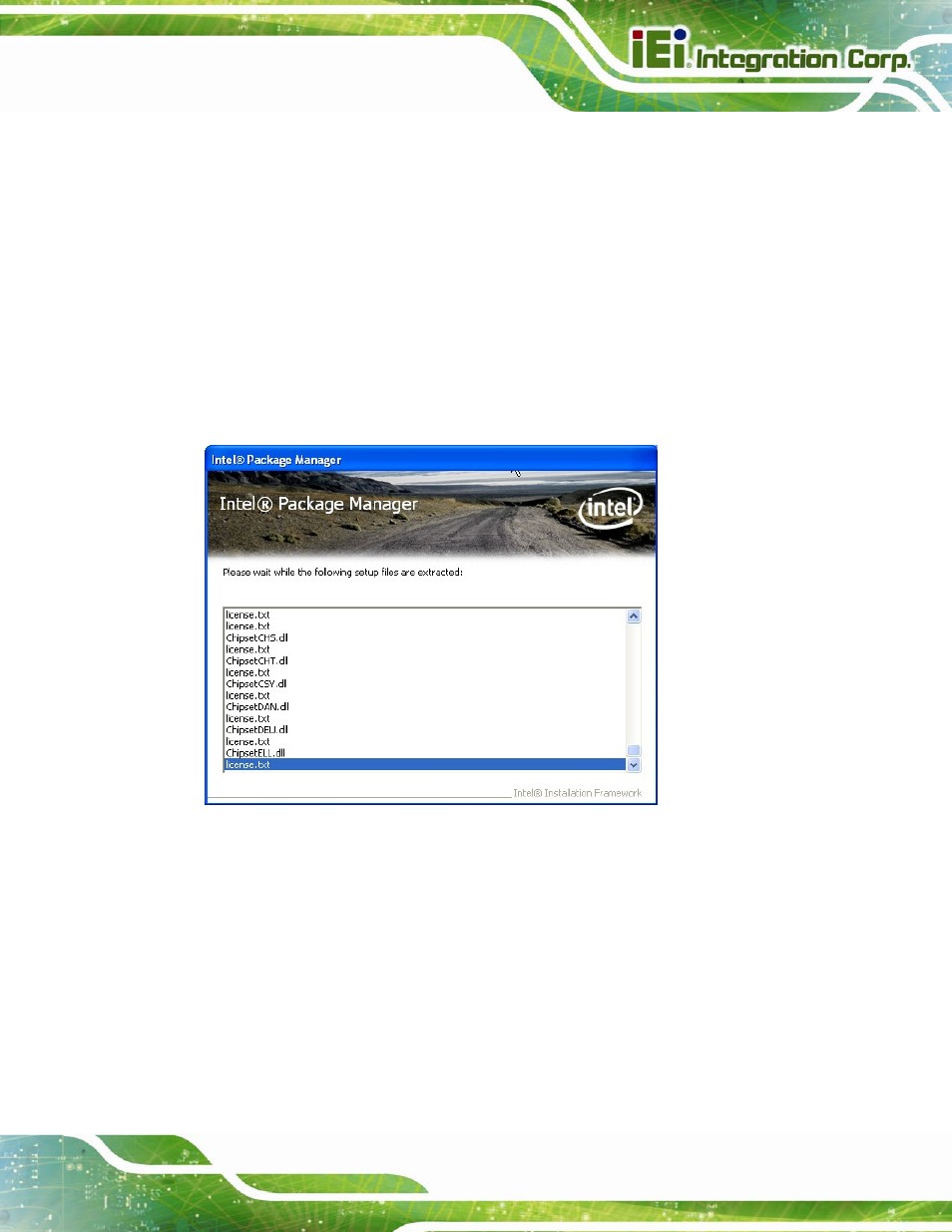 3 chipset driver installation, Hipset, River | Nstallation, Figure 6-3: chipset driver screen | IEI Integration IMBA-H610 User Manual | Page 124 / 193
