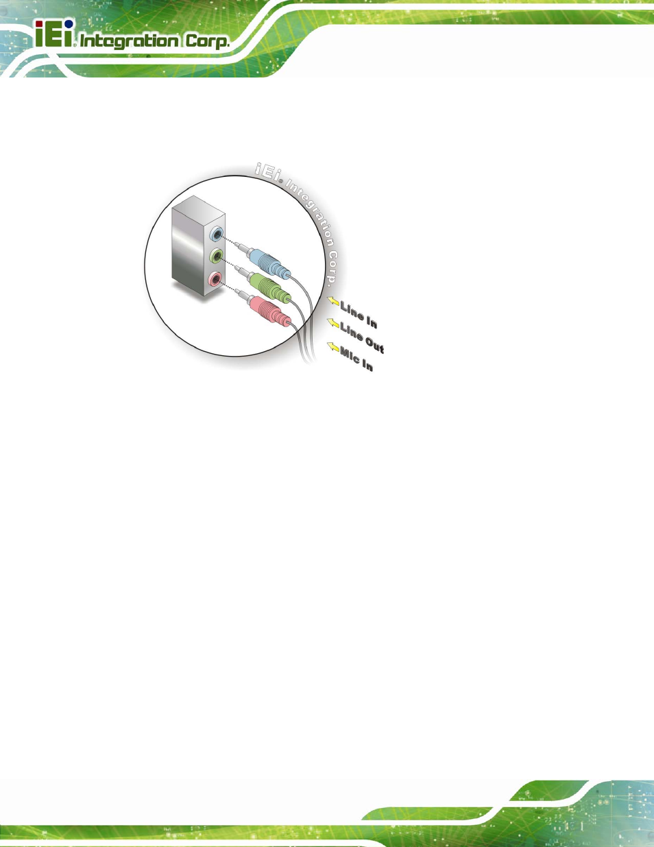 2 dvi display device connection, Figure 4-12: audio connector | IEI Integration IMBA-H610 User Manual | Page 73 / 193