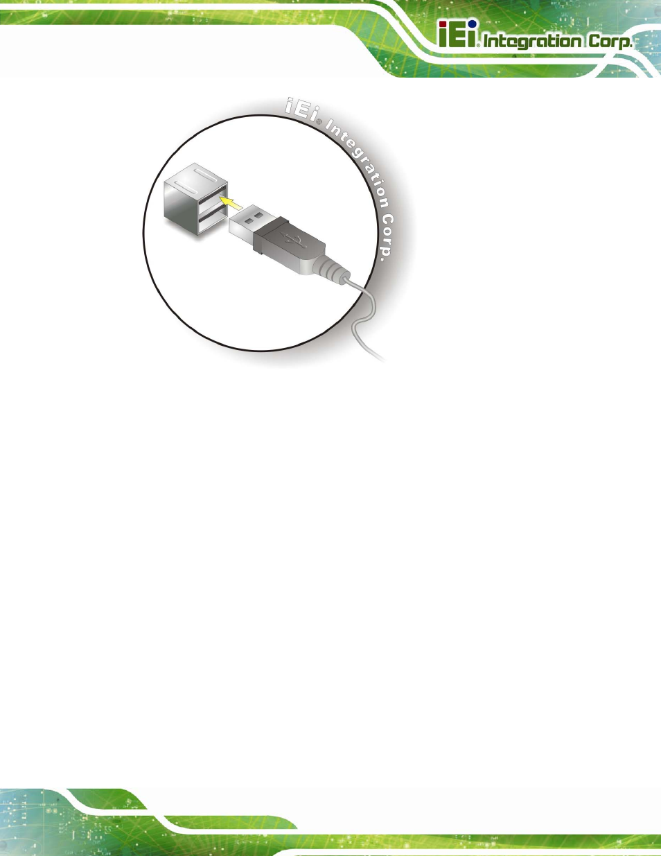 7 vga monitor connection, Figure 4-17: usb connector | IEI Integration IMBA-H610 User Manual | Page 78 / 193