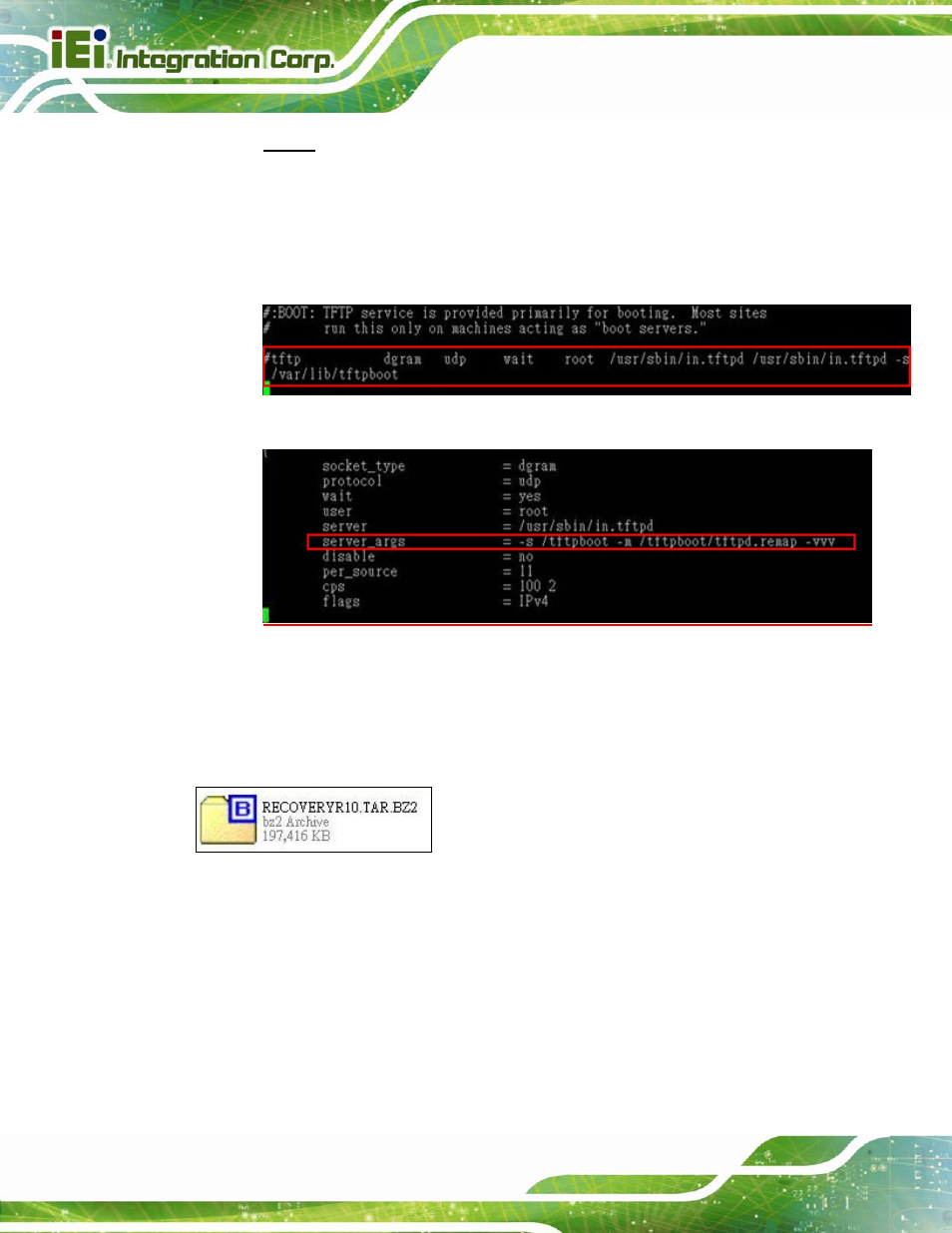 B.6.3 configure one key recovery server settings | IEI Integration IMBA-Q770 User Manual | Page 187 / 212