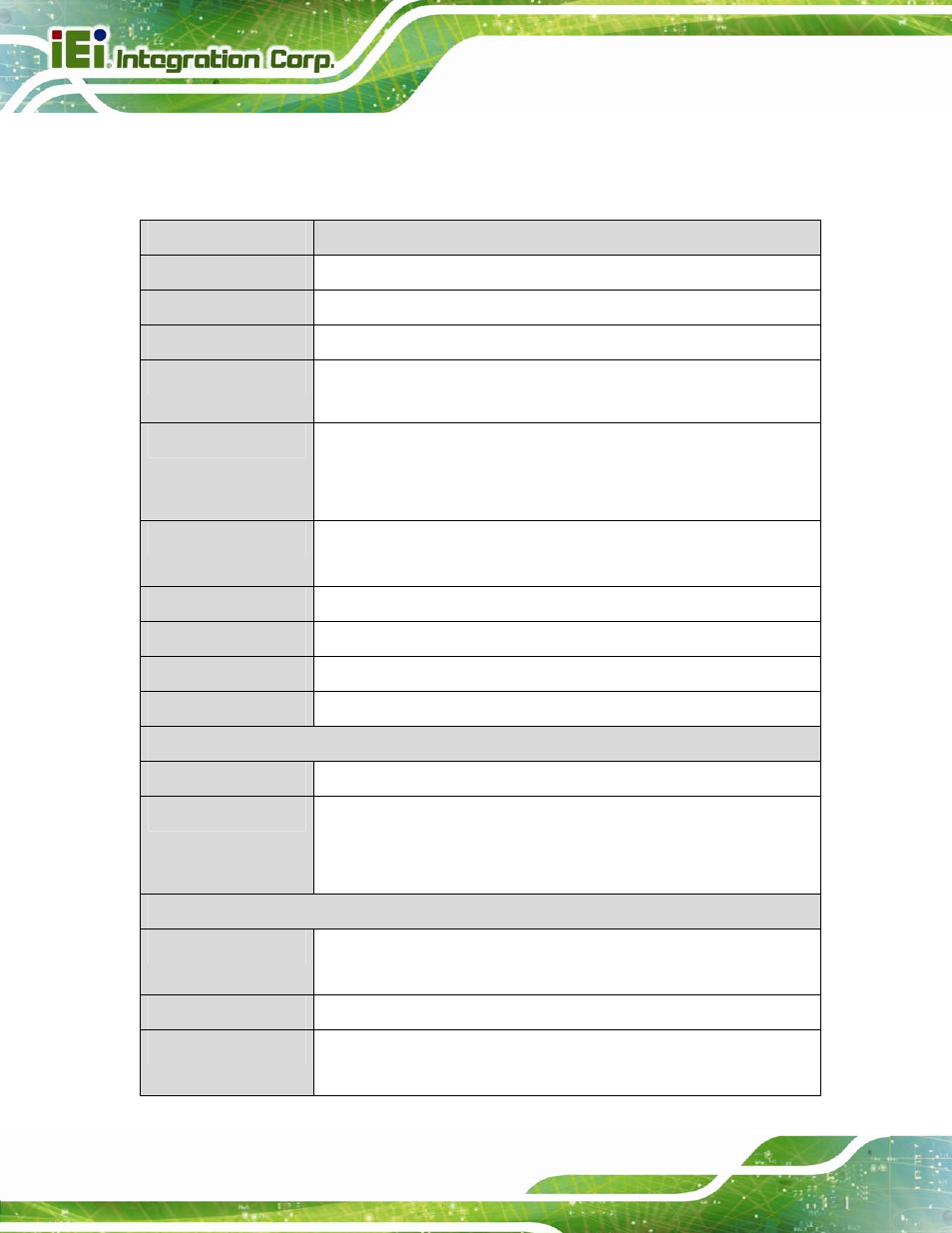 6 technical specifications, Echnical, Pecifications | IEI Integration IMBA-Q770 User Manual | Page 21 / 212