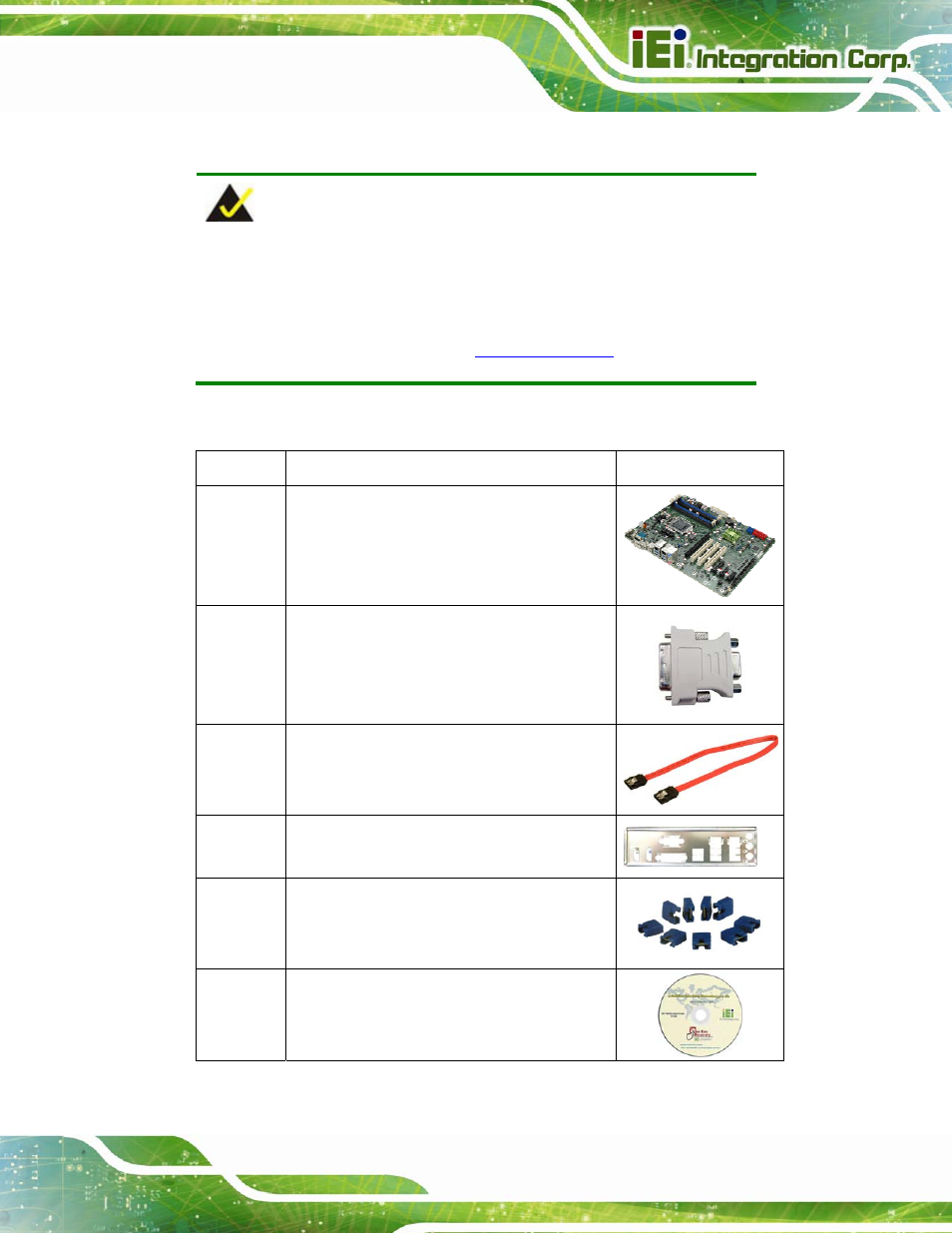 3 packing list, Acking | IEI Integration IMBA-Q770 User Manual | Page 26 / 212