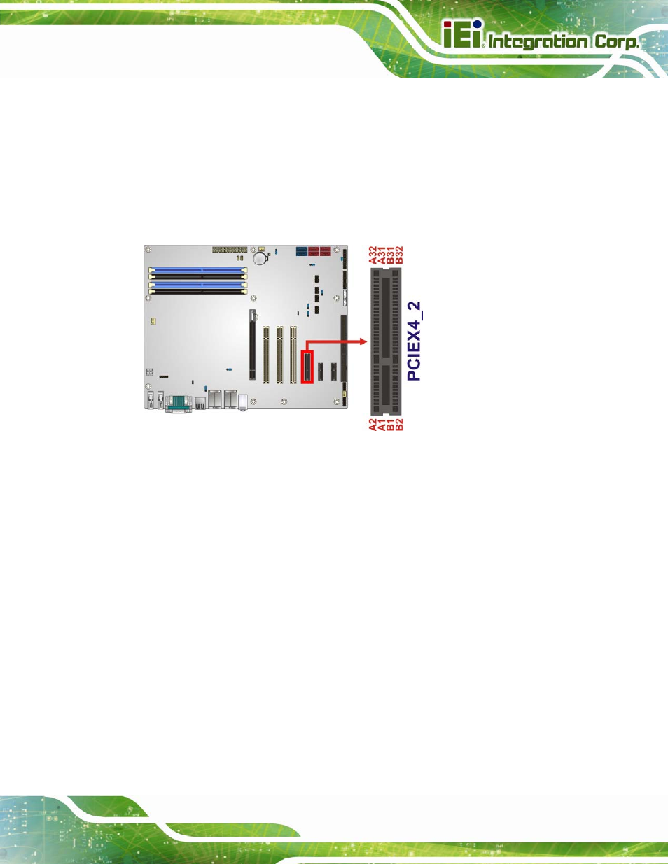 15 pci express x4 slot, 16 pci express x16 slot, Figure 3-16: pcie x4 slot location | IEI Integration IMBA-Q770 User Manual | Page 46 / 212