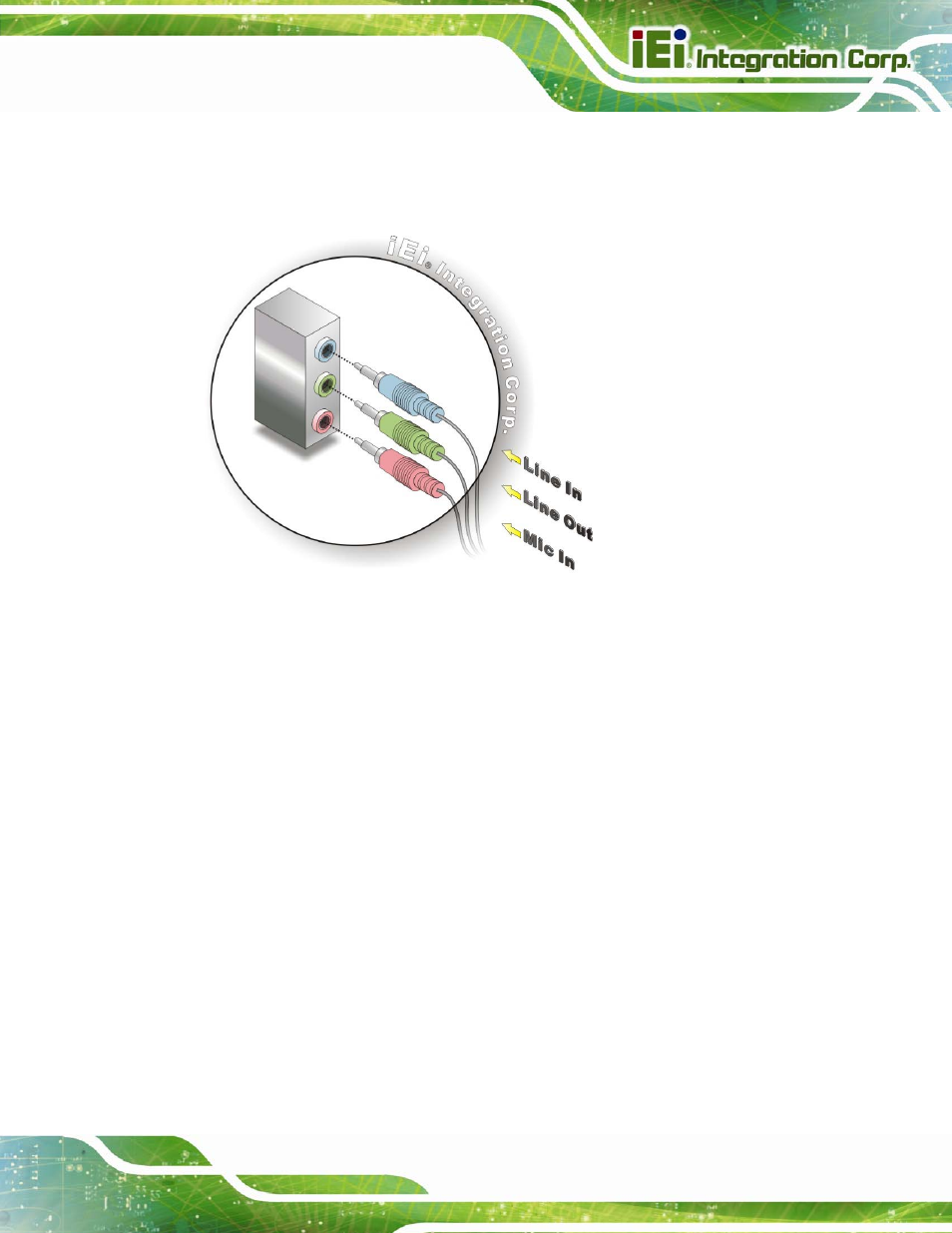 2 dvi-i display device connection, Figure 4-16: audio connector | IEI Integration IMBA-Q770 User Manual | Page 78 / 212