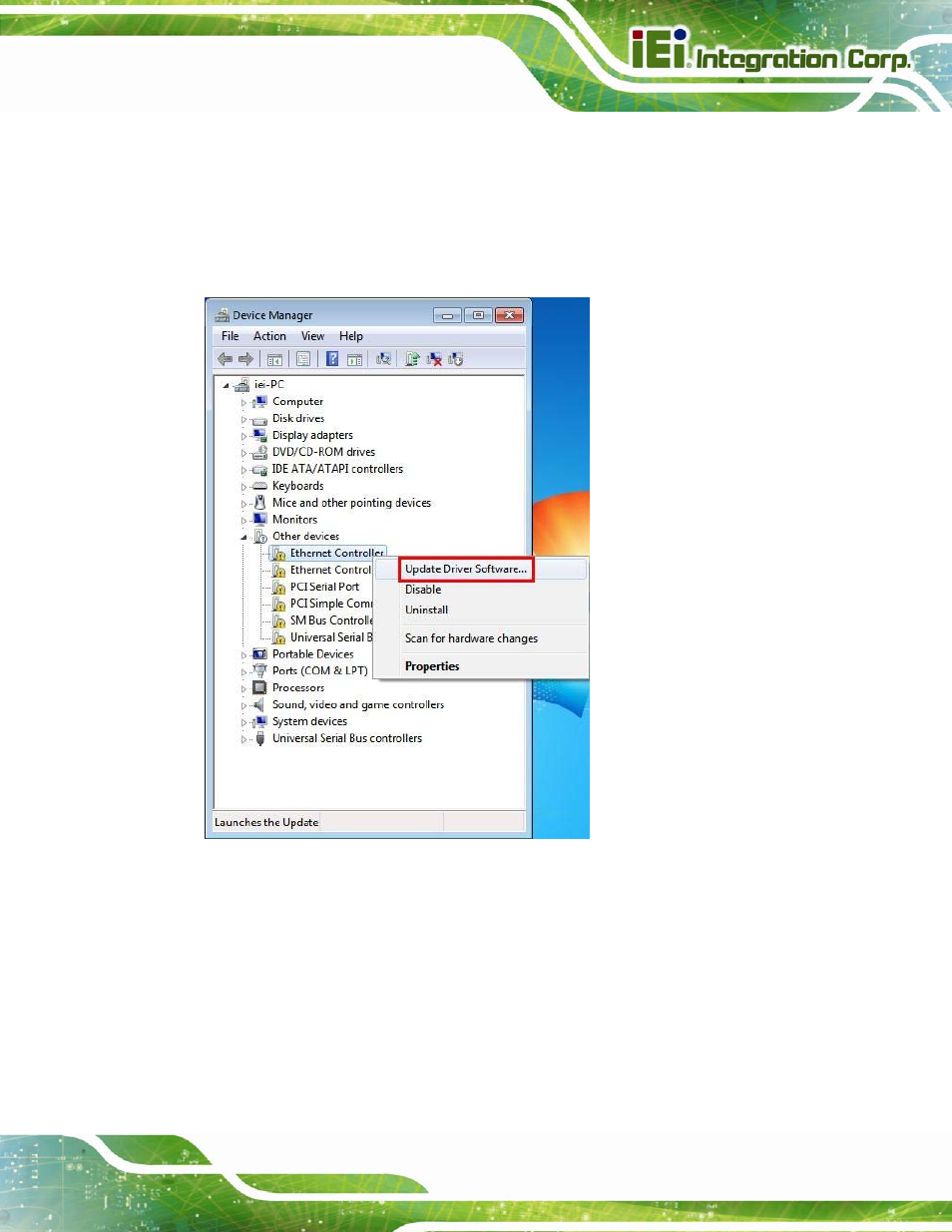 Figure 6-14: device manager list | IEI Integration IMBA-C2160 User Manual | Page 141 / 217