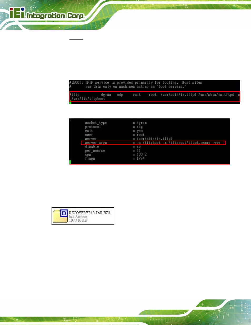 B.6.3 configure one key recovery server settings | IEI Integration IMBA-C2160 User Manual | Page 192 / 217