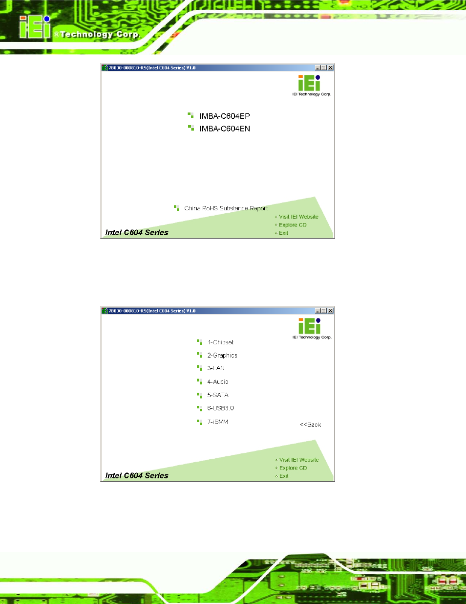 Figure 6-1: introduction screen, Figure 6-2: available drivers | IEI Integration IMBA-C604EN User Manual | Page 125 / 198