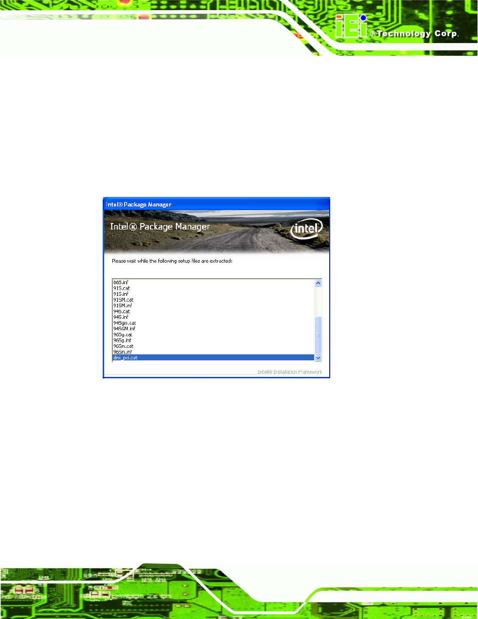 3 chipset driver installation, Hipset, River | Nstallation, Figure 6-3: chipset driver screen, 3 ch ips e t drive r in s ta lla tio n | IEI Integration IMBA-C604EN User Manual | Page 126 / 198