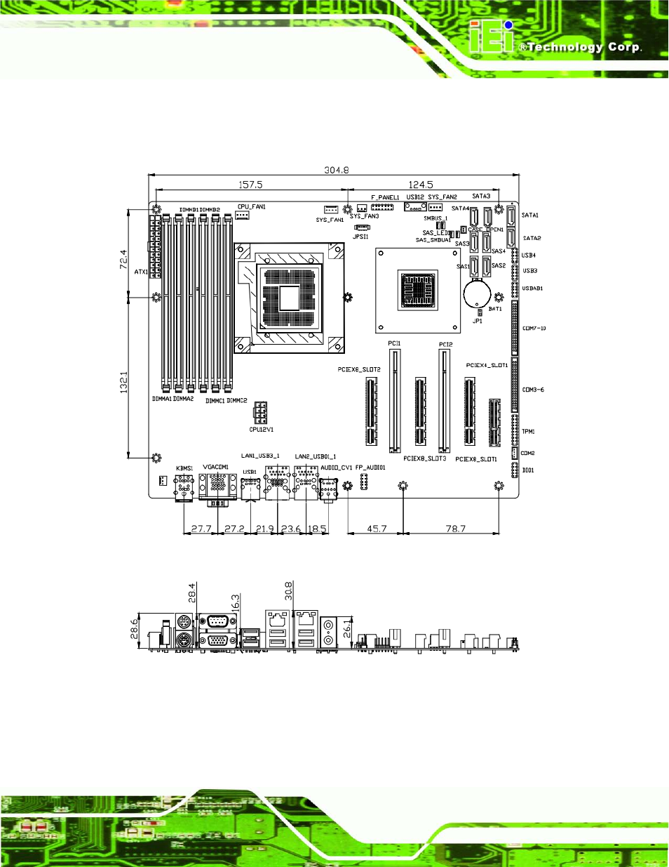 5 dimensions, Imensions, Figure 1-3: imba-c604en dimensions (mm) | IEI Integration IMBA-C604EN User Manual | Page 20 / 198