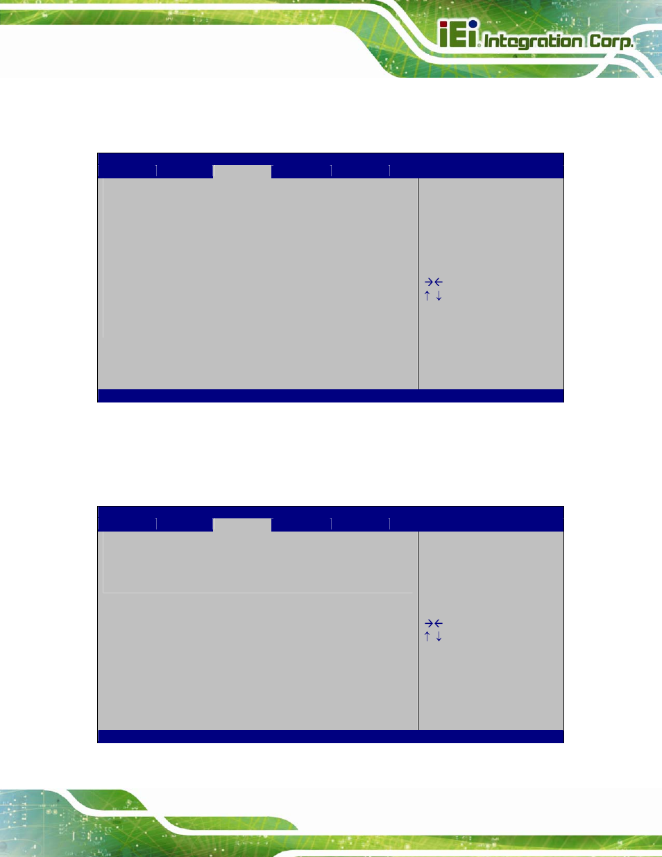 2 memory configuration, 2 south bridge, Bios menu 21: memory configuration | Bios menu 22: south bridge | IEI Integration IMBA-C604EP User Manual | Page 111 / 212
