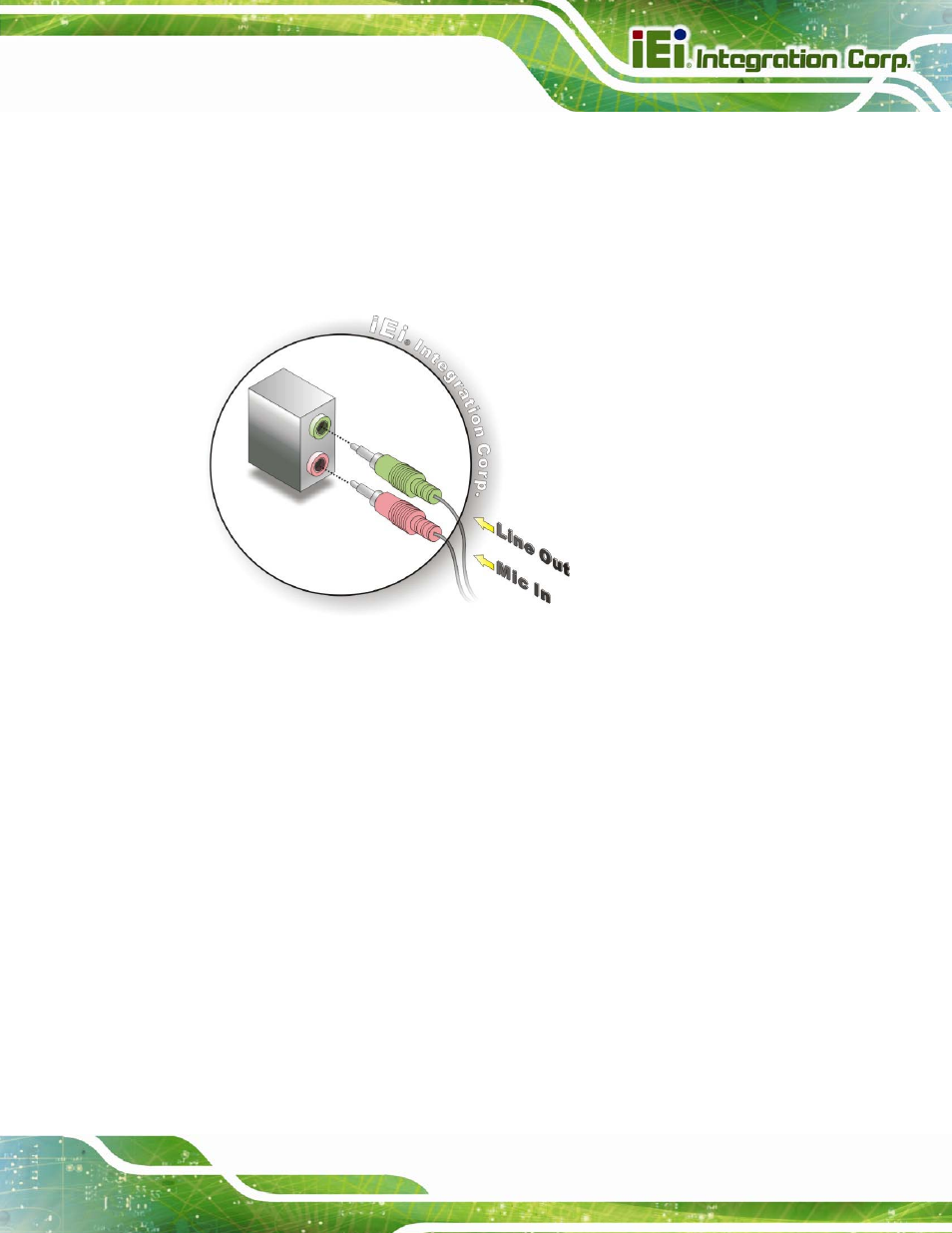 2 lan connection, Figure 4-13: audio connector | IEI Integration IMBA-C604EP User Manual | Page 77 / 212
