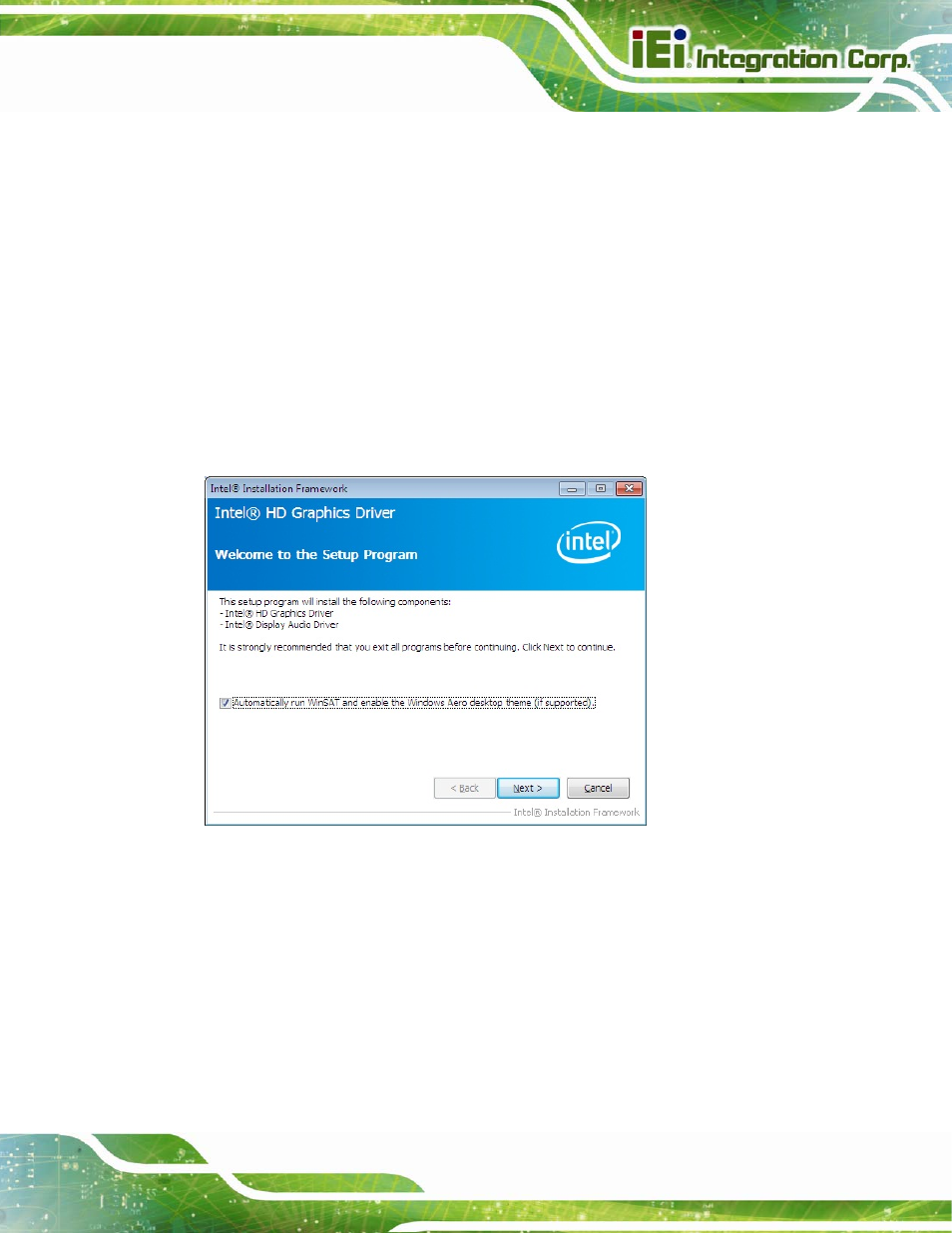 4 graphics driver installation | IEI Integration IMBA-Q870-i2 User Manual | Page 153 / 230