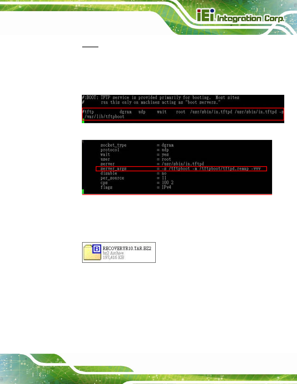 B.6.3 configure one key recovery server settings | IEI Integration IMBA-C2260-i2 User Manual | Page 202 / 227