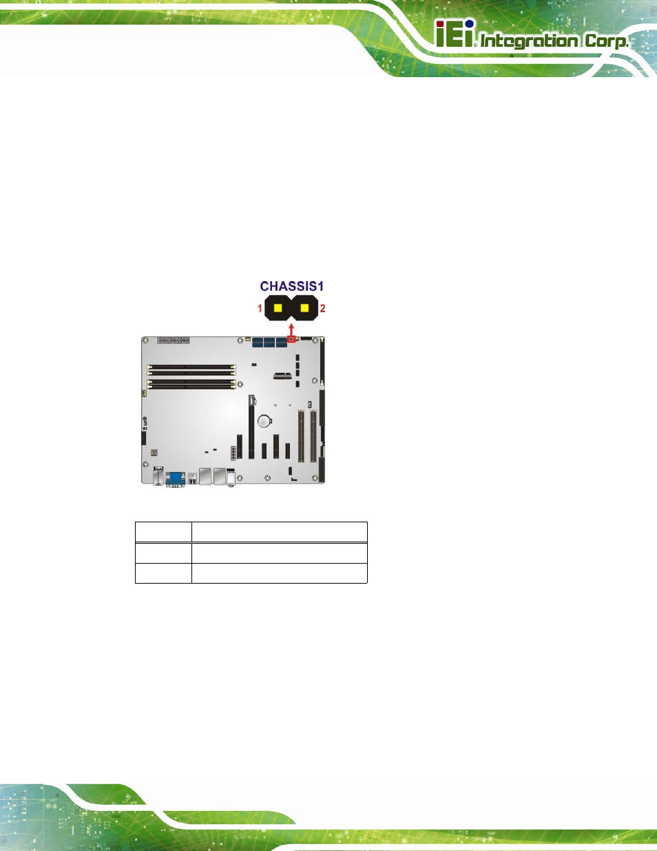 5 chassis intrusion connector, 6 ddr3 dimm slots, Figure 3-6: chassis intrusion connector location | Table 3-6: chassis intrusion connector pinouts | IEI Integration IMBA-C2260-i2 User Manual | Page 40 / 227