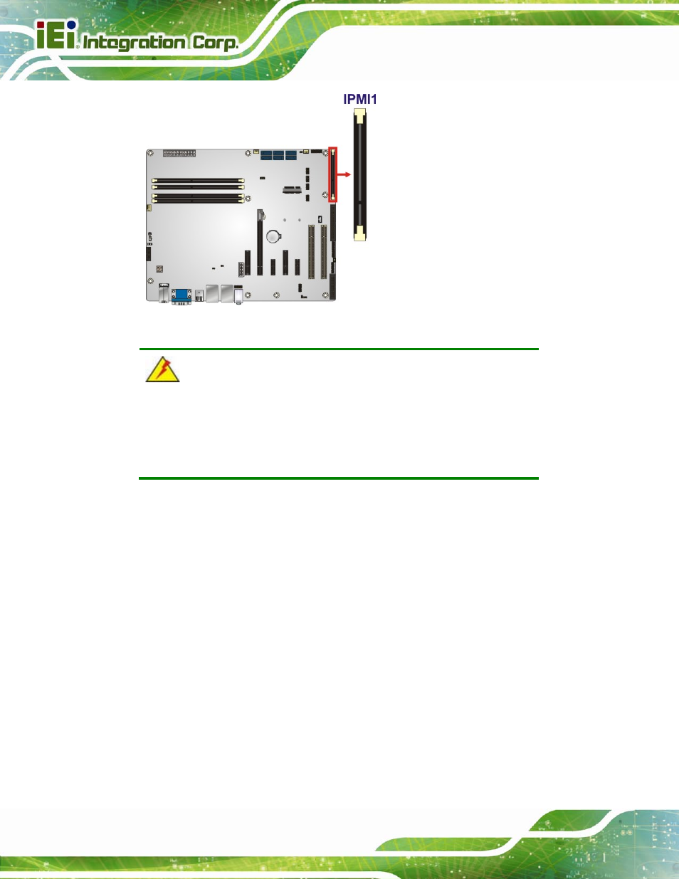 16 keyboard and mouse connector, Figure 3-16: iris module slot location | IEI Integration IMBA-C2260-i2 User Manual | Page 49 / 227