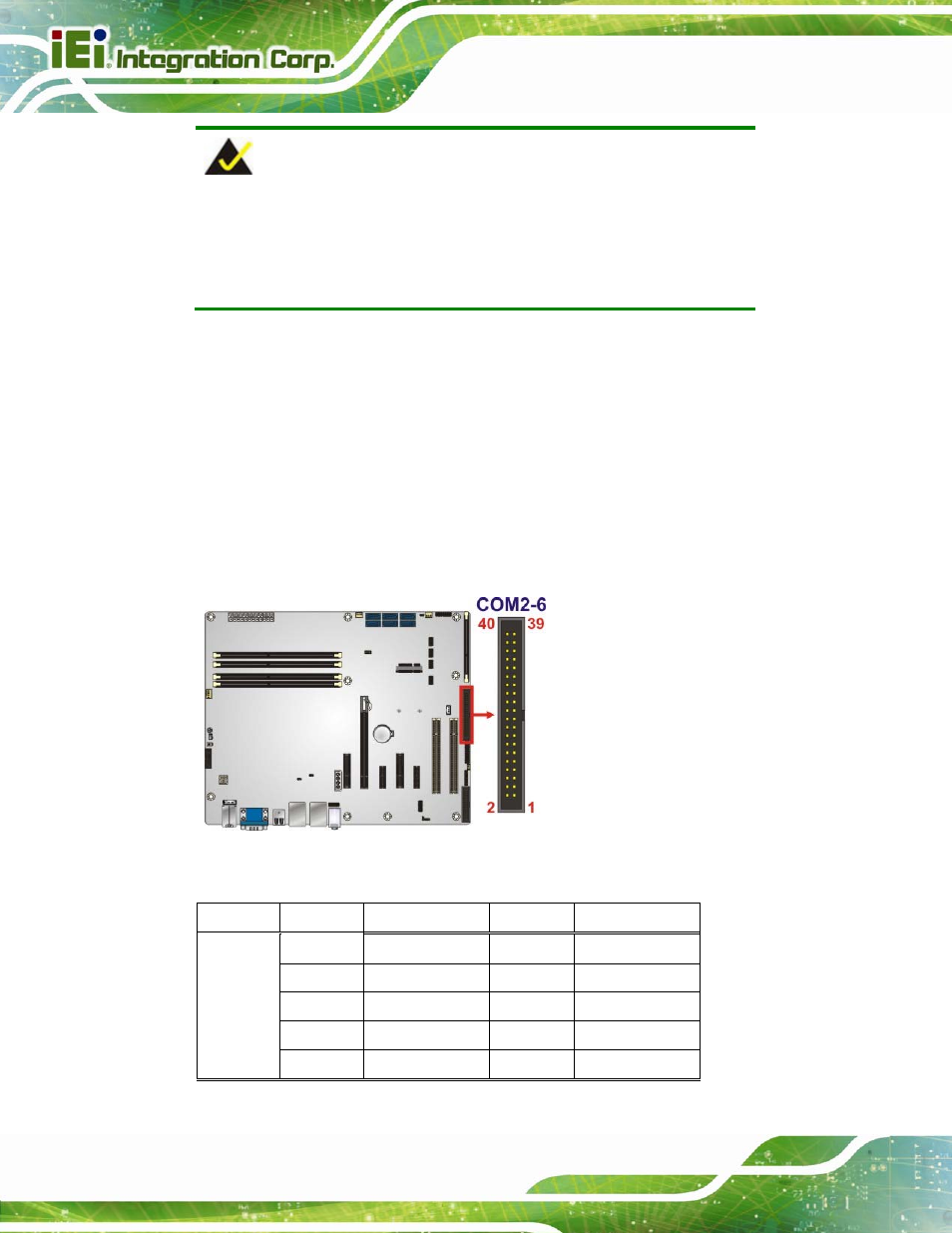 26 serial port connector, rs-232, Figure 3-27: rs-232 serial port connector location | IEI Integration IMBA-C2260-i2 User Manual | Page 59 / 227