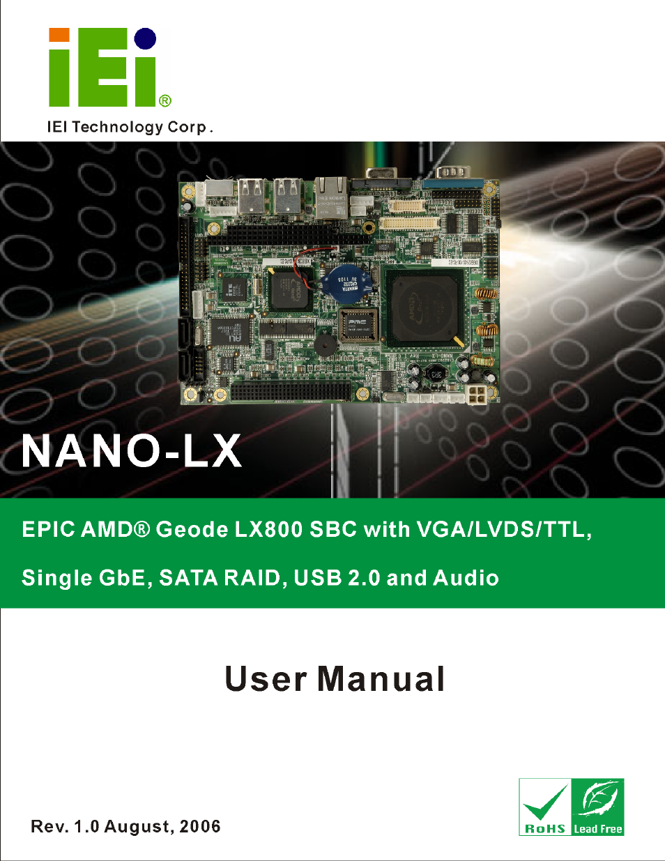 IEI Integration NANO-LX v1.00 User Manual | 211 pages