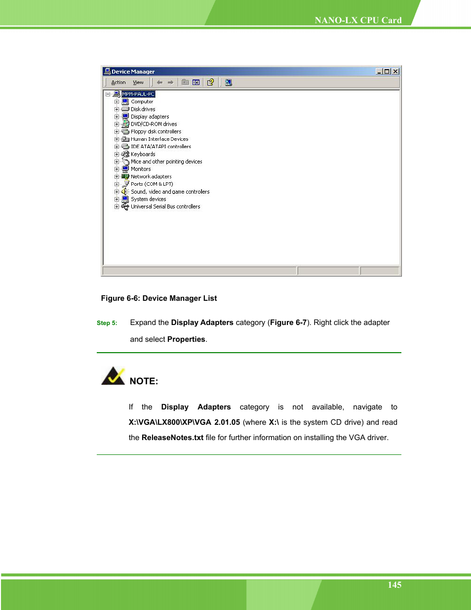 Figure 6-6: device manager list | IEI Integration NANO-LX v1.00 User Manual | Page 145 / 211