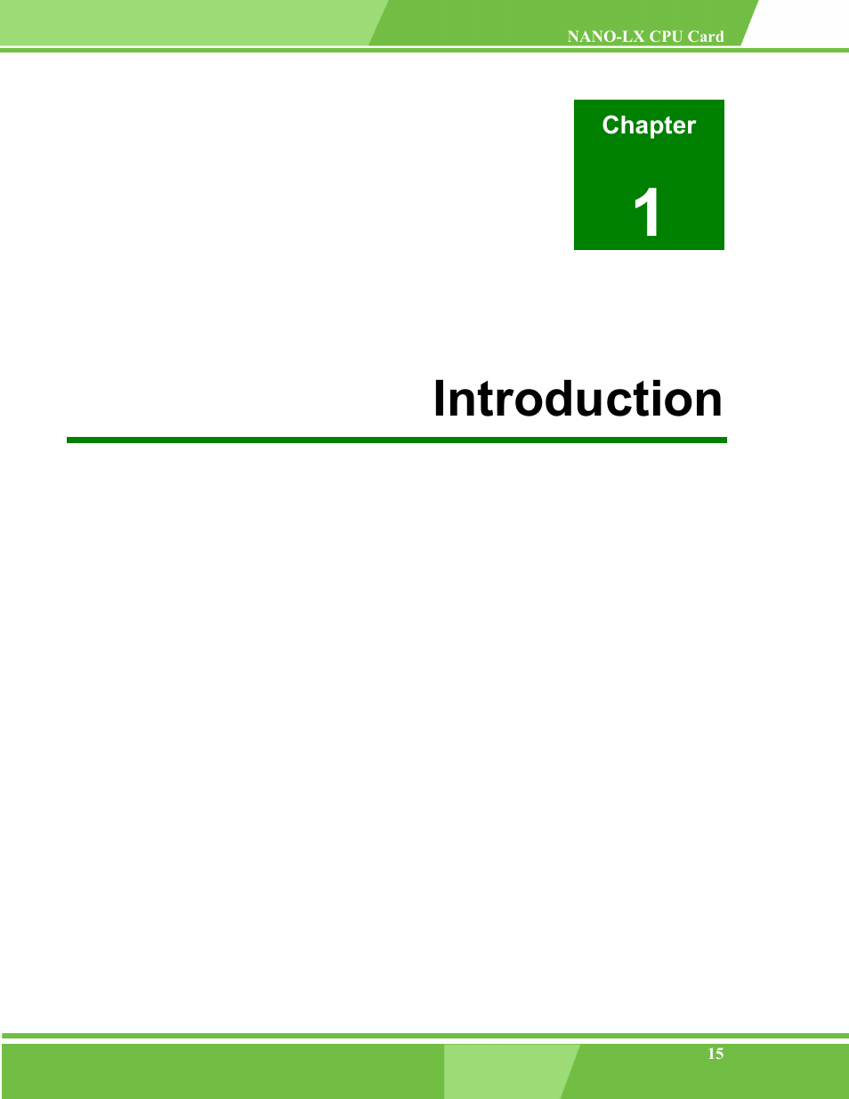 Introduction | IEI Integration NANO-LX v1.00 User Manual | Page 15 / 211