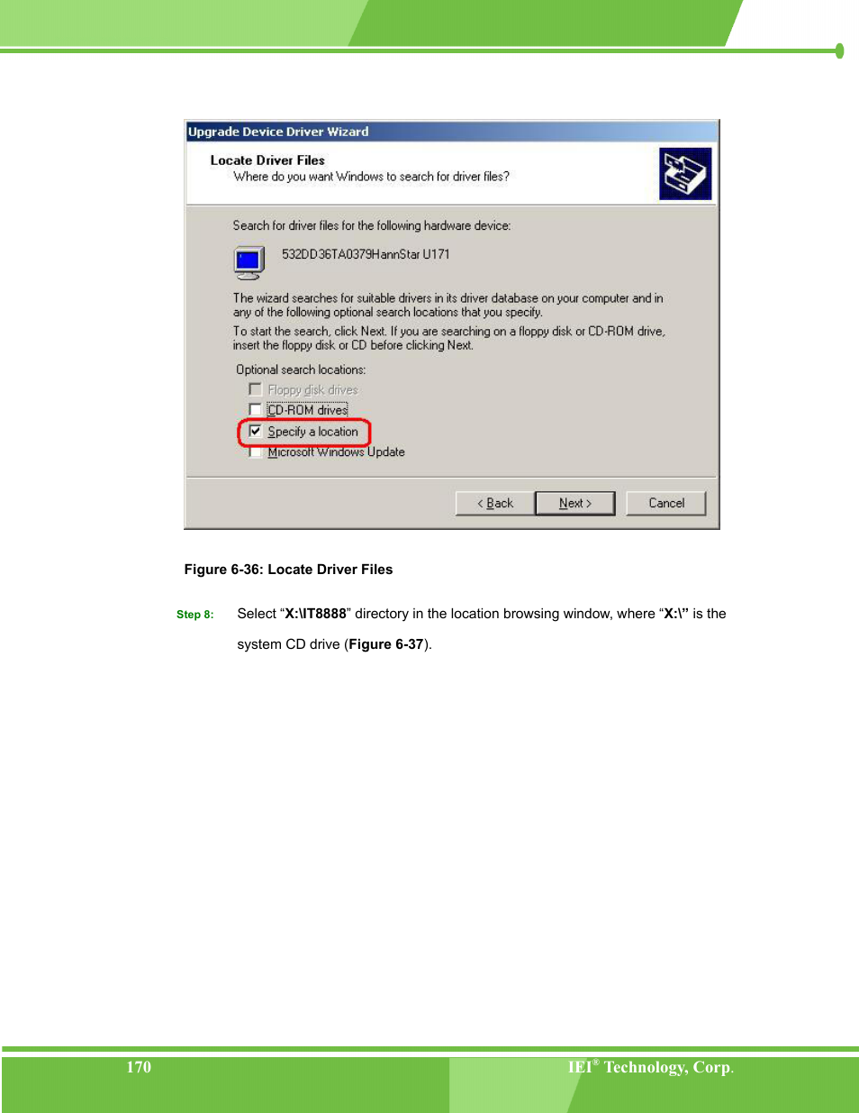 Figure 6-36: locate driver files | IEI Integration NANO-LX v1.00 User Manual | Page 170 / 211