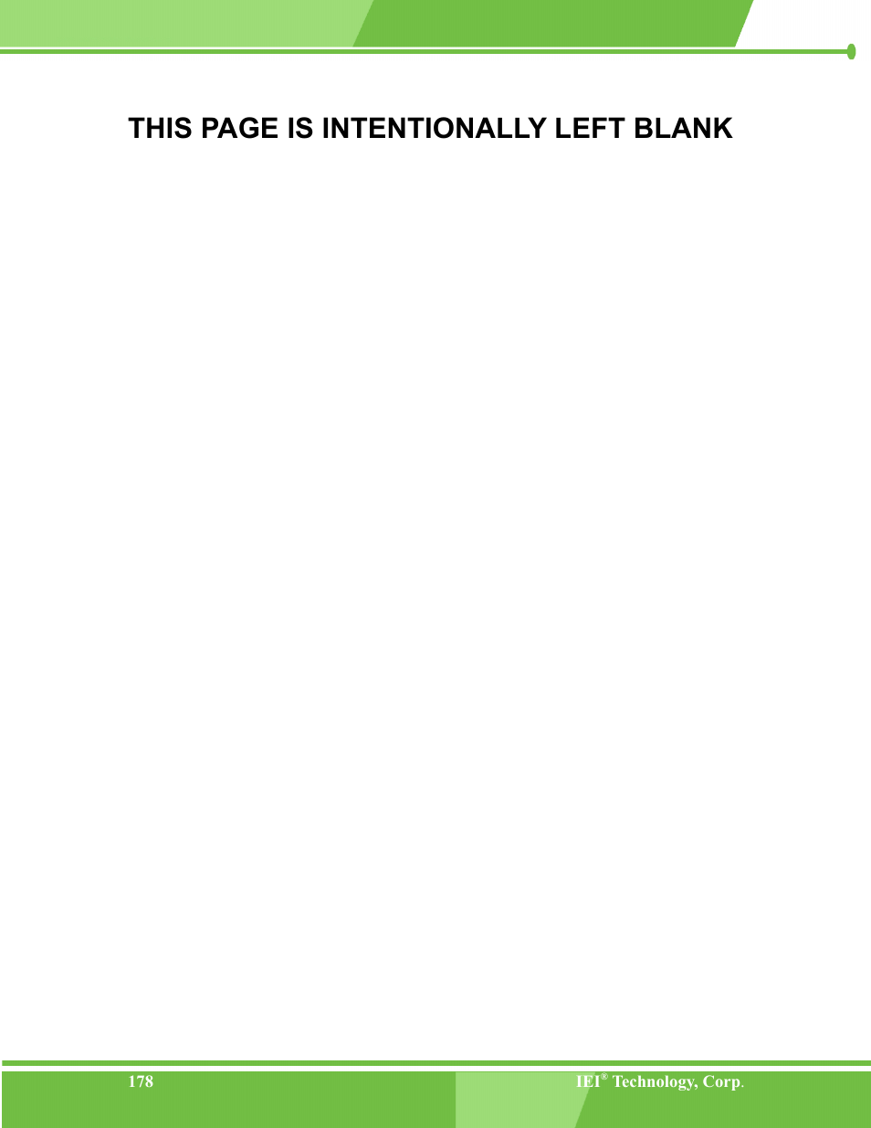 This page is intentionally left blank | IEI Integration NANO-LX v1.00 User Manual | Page 178 / 211