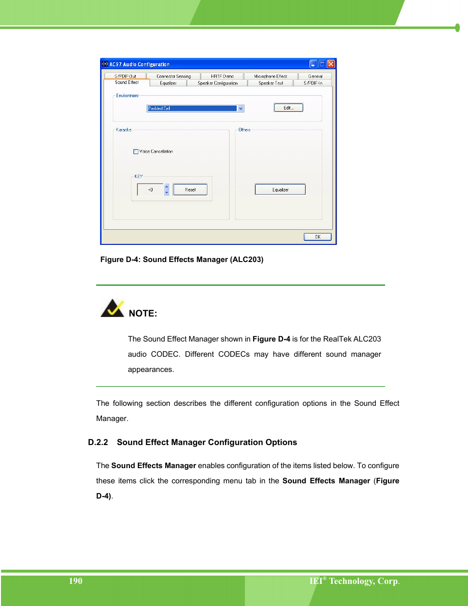 Sound effect manager configuration options, D.2.2, Ars ( fig | Ure d-4 | IEI Integration NANO-LX v1.00 User Manual | Page 190 / 211
