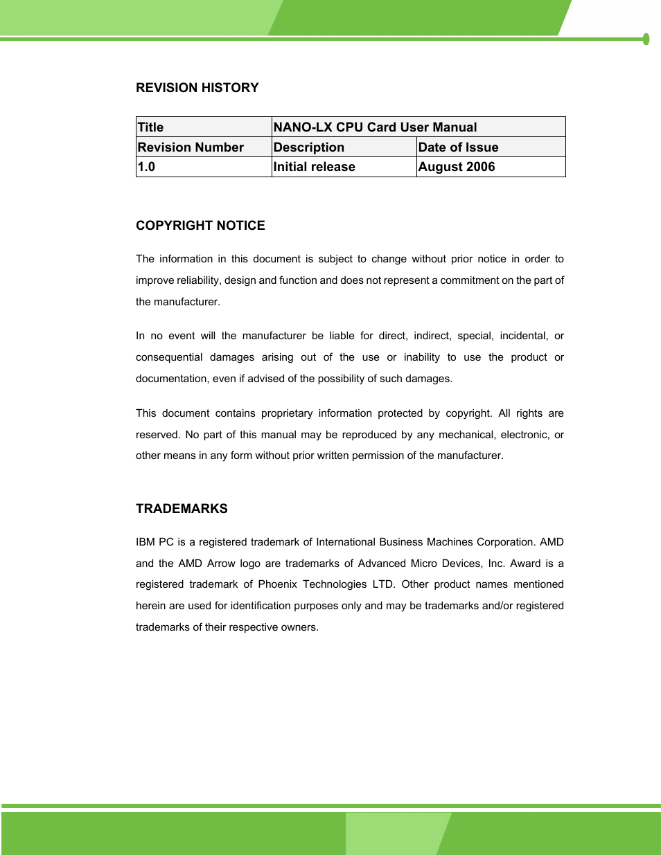 IEI Integration NANO-LX v1.00 User Manual | Page 2 / 211