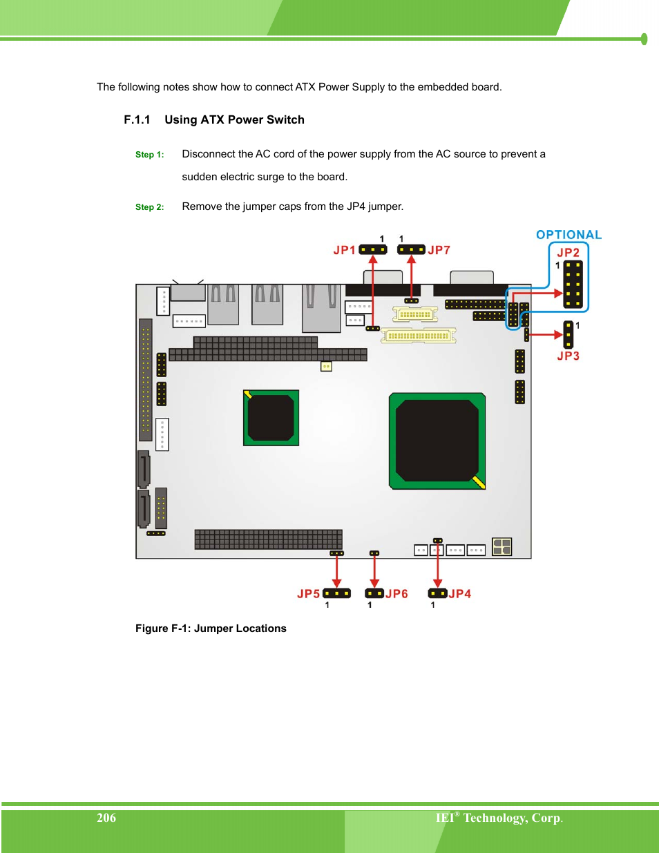 Using atx power switch, F.1.1 using atx power switch | IEI Integration NANO-LX v1.00 User Manual | Page 206 / 211