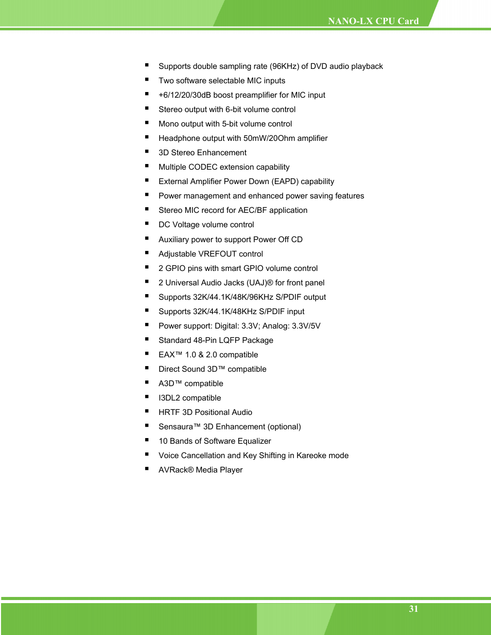 IEI Integration NANO-LX v1.00 User Manual | Page 31 / 211