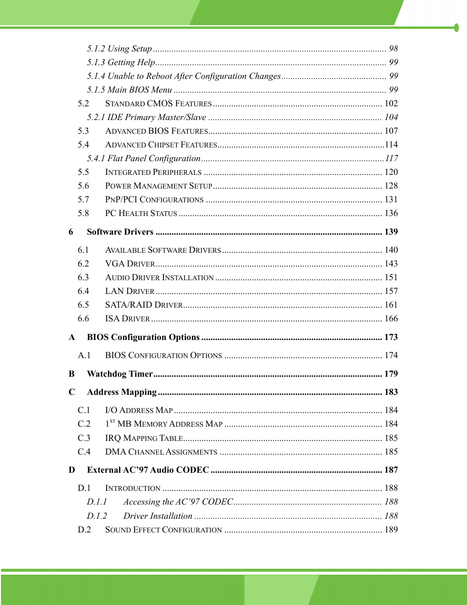 IEI Integration NANO-LX v1.00 User Manual | Page 6 / 211