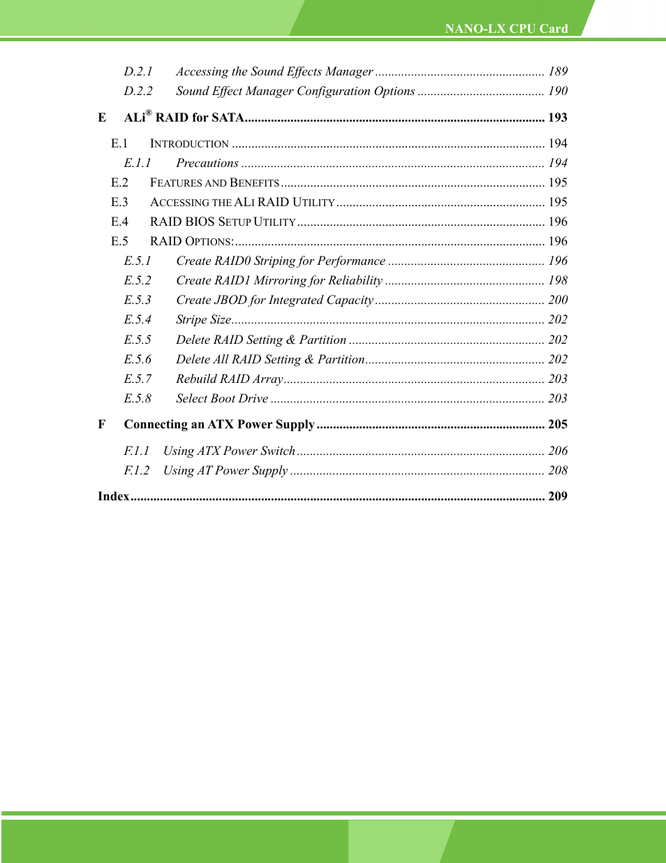 IEI Integration NANO-LX v1.00 User Manual | Page 7 / 211