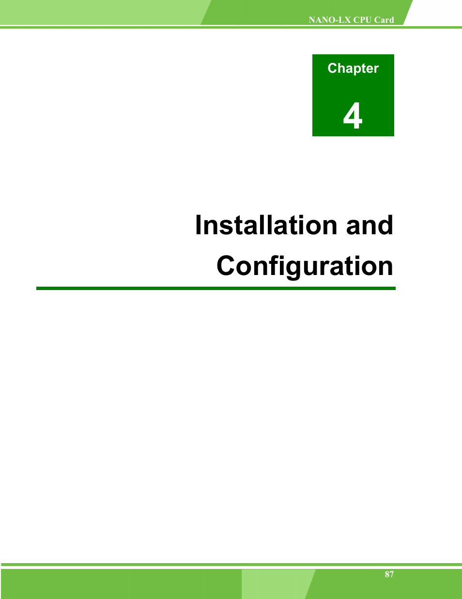 Installation and configuration | IEI Integration NANO-LX v1.00 User Manual | Page 87 / 211