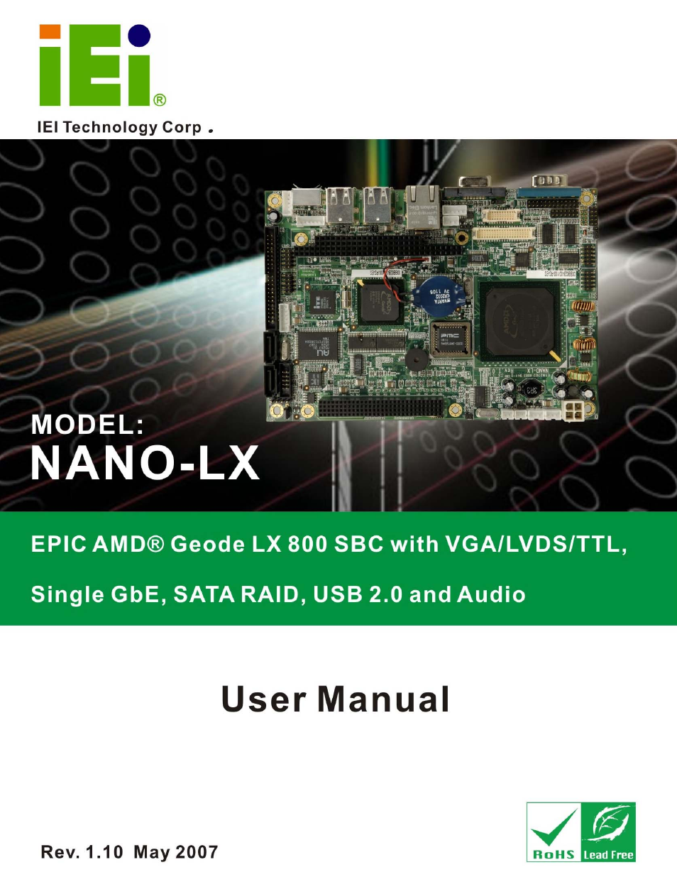 IEI Integration NANO-LX v1.10 User Manual | 232 pages
