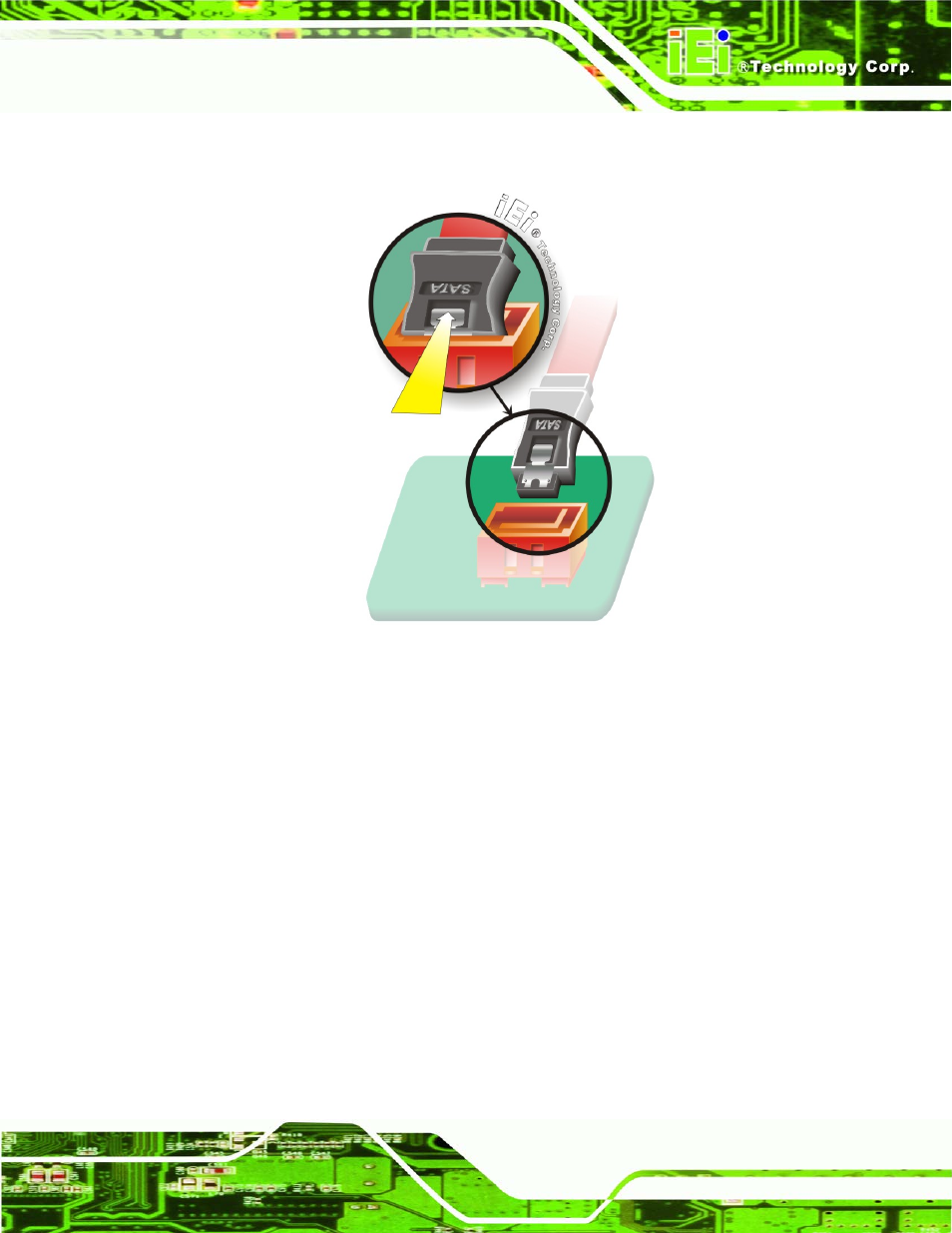 Figure 5-11: sata drive cable connection | IEI Integration NANO-LX v1.10 User Manual | Page 107 / 232