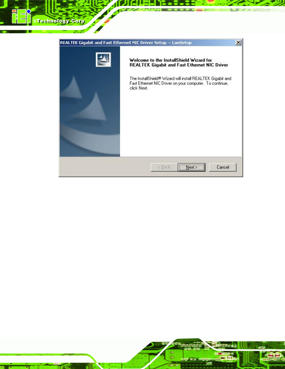 Figure 7-27: install wizard welcome screen, Figure 7-27 | IEI Integration NANO-LX v1.10 User Manual | Page 176 / 232