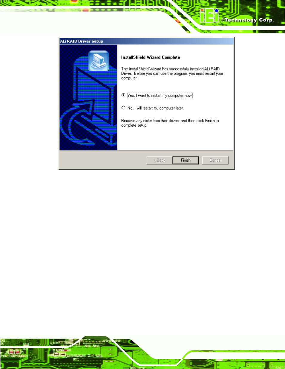 Figure 7-35: installshield wizard complete screen | IEI Integration NANO-LX v1.10 User Manual | Page 183 / 232