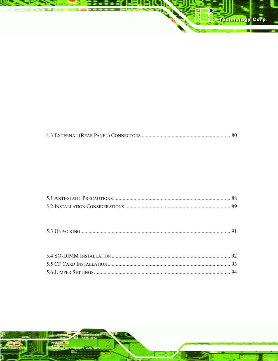 IEI Integration NANO-LX v1.10 User Manual | Page 7 / 232