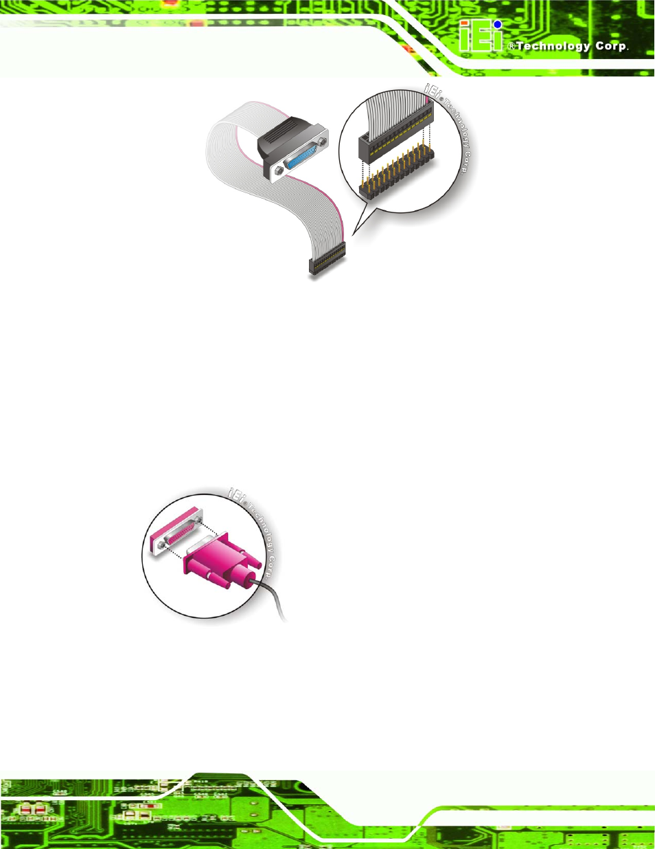 6 single rs-232 cable, Figure 5-9: lpt cable connection, Figure 5-10: connect the lpt device | IEI Integration NANO-LX v1.21 User Manual | Page 100 / 192