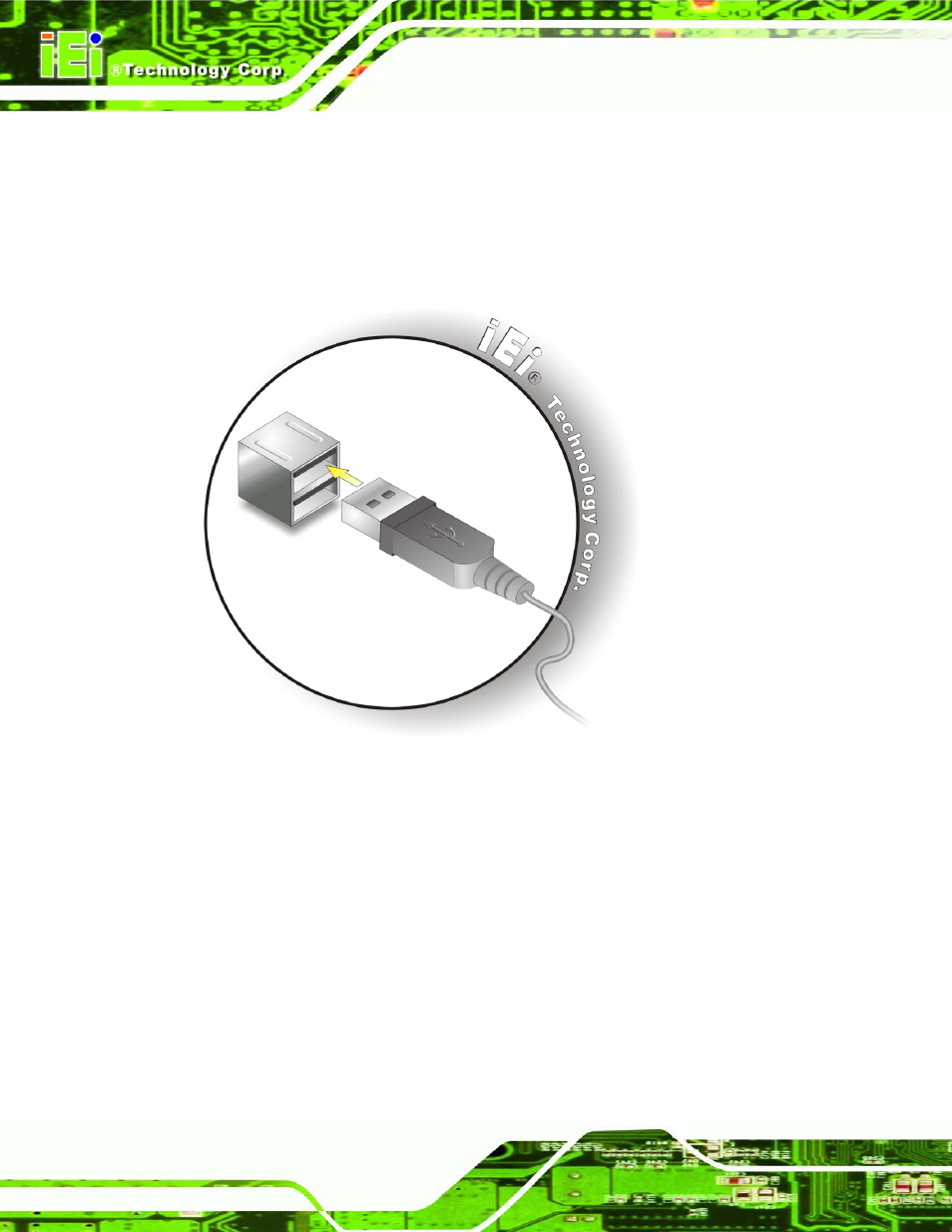 5 vga monitor connection, Figure 5-17: usb connector | IEI Integration NANO-LX v1.21 User Manual | Page 107 / 192