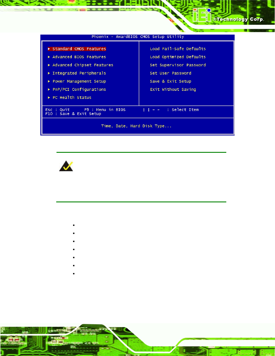 Bios menu 1: awardbios cmos setup utility | IEI Integration NANO-LX v1.21 User Manual | Page 112 / 192