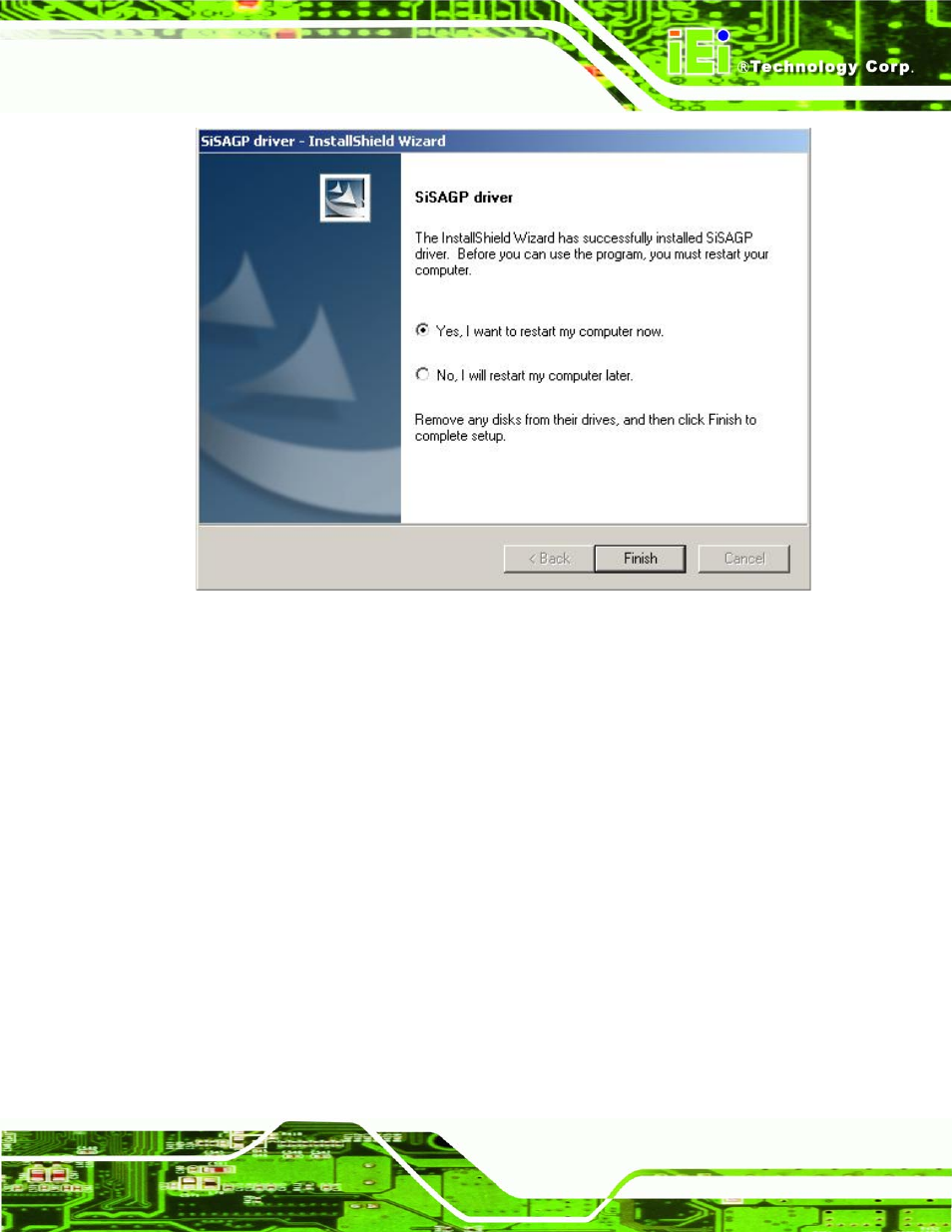 Figure 7-29: restart the computer | IEI Integration NANO-LX v1.21 User Manual | Page 166 / 192