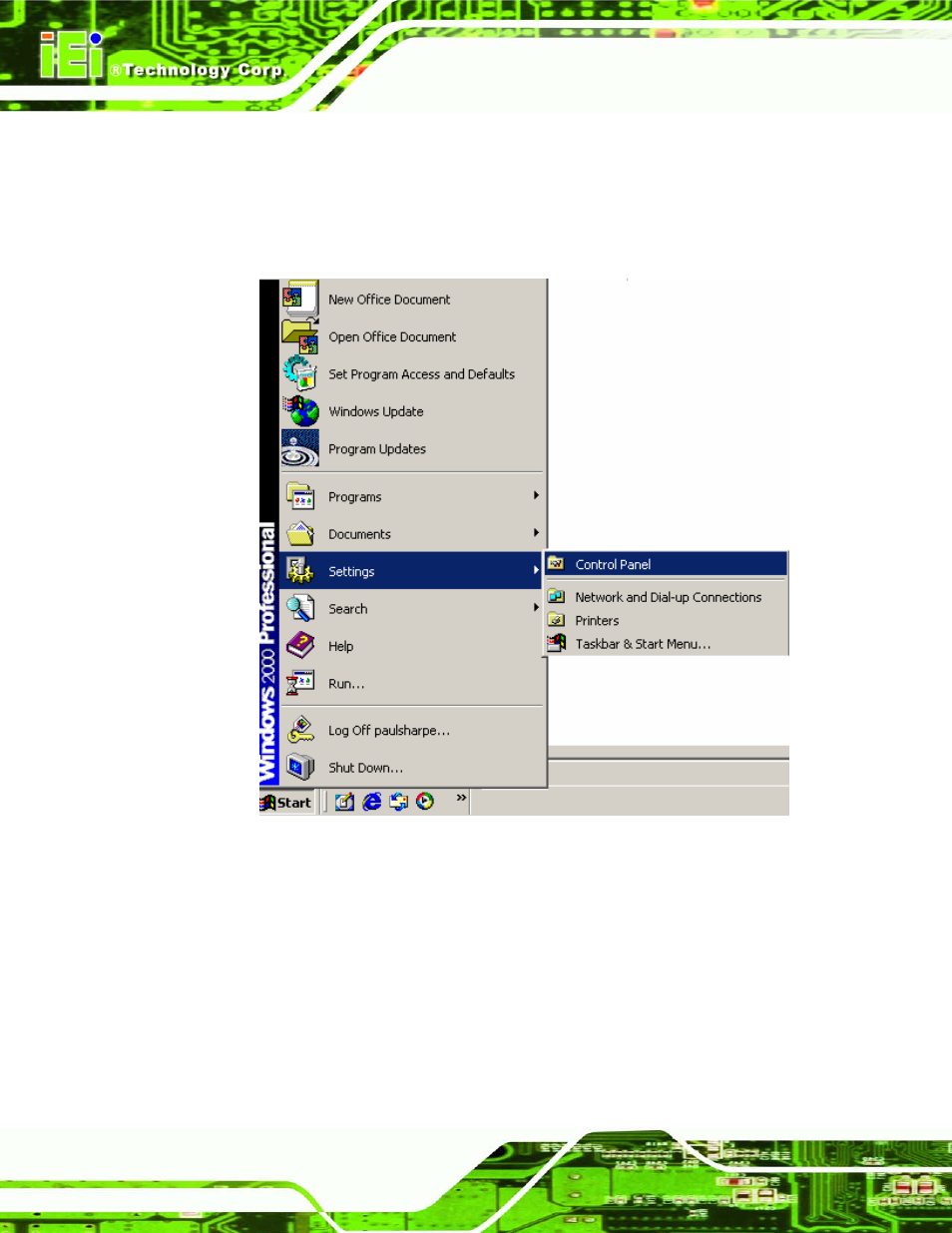 6 isa driver, River, Figure 7-36: access windows control panel | IEI Integration NANO-LX v1.21 User Manual | Page 171 / 192