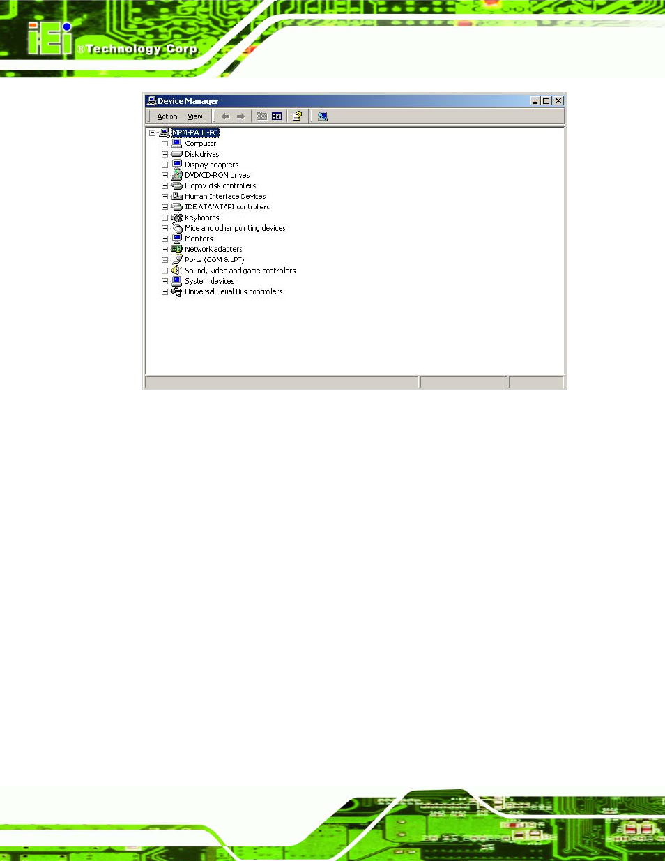 Figure 7-39: device manager list | IEI Integration NANO-LX v1.21 User Manual | Page 173 / 192