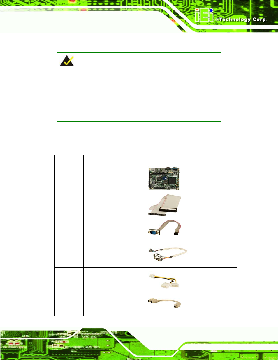 3 unpacking checklist, 1 package contents, Npacking | Hecklist | IEI Integration NANO-LX v1.21 User Manual | Page 40 / 192